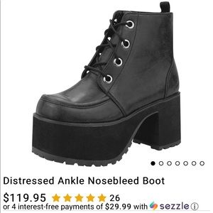 T.U.K. Footwear - Distressed Ankle Nosebleed Boot - Womens 6